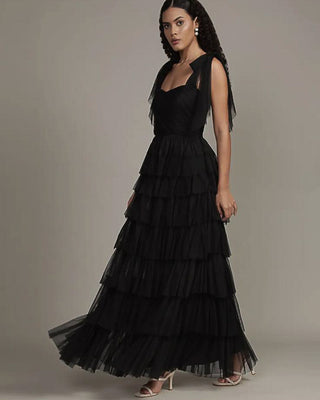 Tulle Occasion Wear Dress 'Black'