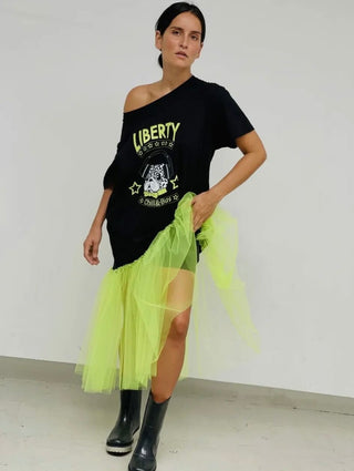 Lumiere Tulle Dress ‘Black/Neon’