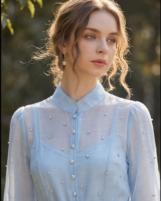 Olivia Embellished Dress 'Baby Blue'