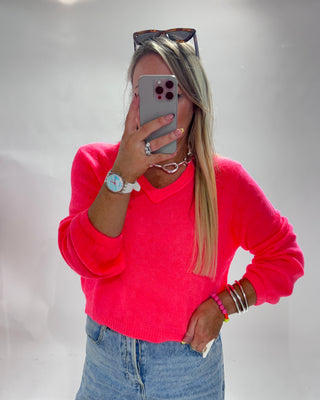 Betsy Alpaca Knit ‘Coral’