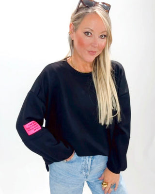 Indie Premium Sweatshirt 'Black & Neon Pink'