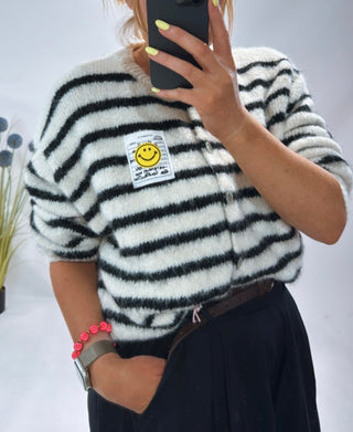 Eve Knit Cardigan 'Black & White'