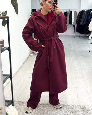Jana Wool Coat 'Burgundy'
