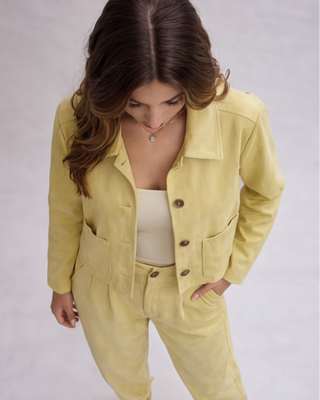 Jay Suedette Jacket 'Lemon'