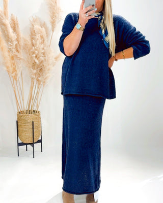 Fran Mohair Ensemble 'Navy'