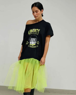 Lumiere Tulle Dress ‘Black/Neon’