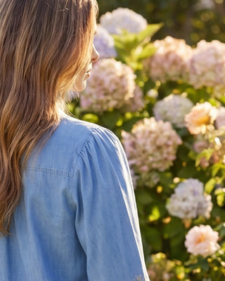 Belle Embroidered Shirt 'Denim'