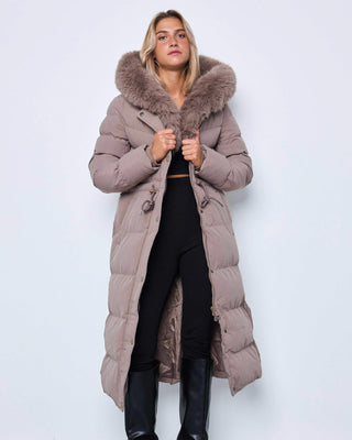Jules Long Puffa Coat 'Cappuccino' (Excluded from BF)