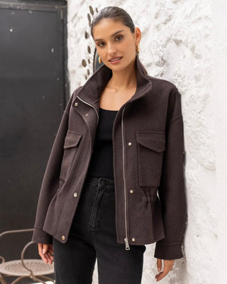 Batiste Wool Premium Jacket 'Dark Brown'