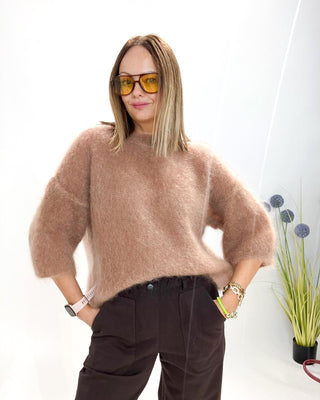 Demi Kid Mohair Knit Jumper 'Camel'