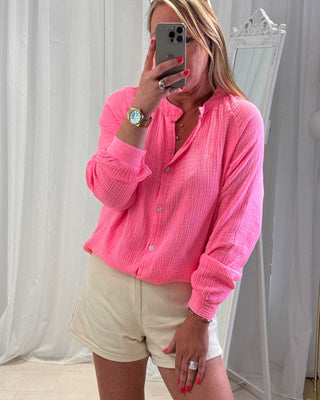 Meadow Cheesecloth Shirt 'Pink'