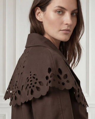 Joyce Cropped Trench 'Brown'