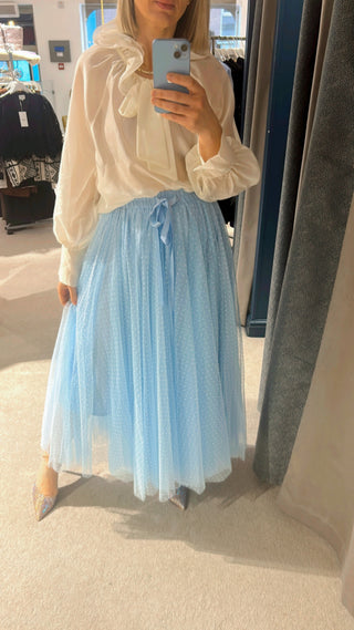 Polka dot tulle skirt ‘blue’