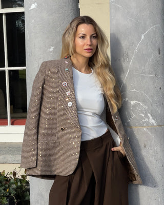 Bailey Tweed Blazer 'Brown & Beige'