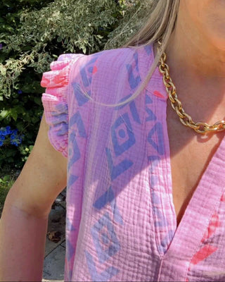 Ruby Aztec Top 'Pink & Lilac'
