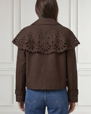 Joyce Cropped Trench 'Brown'