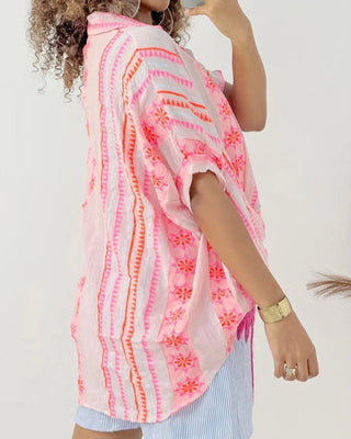 Flo Collar Stripe Shirt 'Neon'