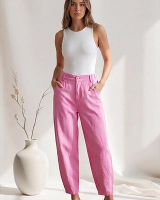 Tulip Balloon Leg Trousers 'Pink'