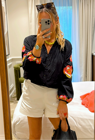 Roisin Tunic Top 'Black/Neon'