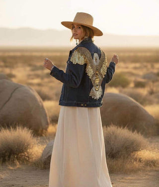Empress Gold Embellished Denim Jacket