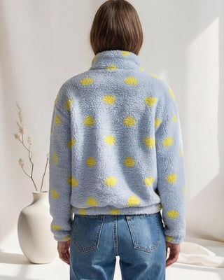 Poppy Fleece 'Baby Blue & Lemon'