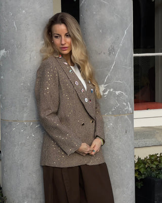 Bailey Tweed Blazer 'Brown & Beige'