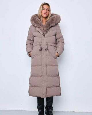 Jules Long Puffa Coat 'Cappuccino' (Excluded from BF)
