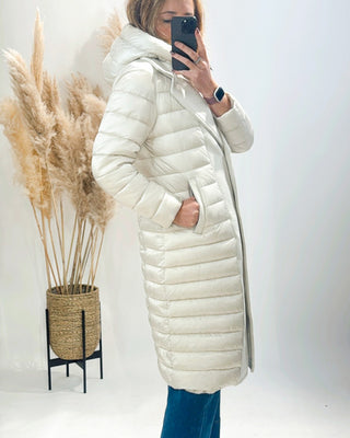 Dakota Long Puffa Coat 'Cream'