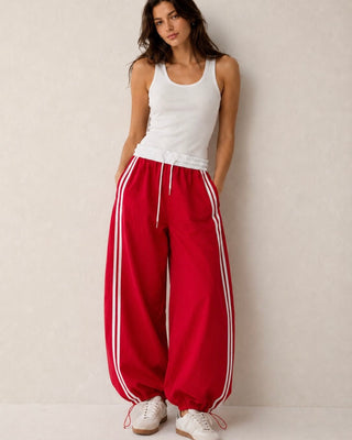 Connie Trackpants 'Red & White'