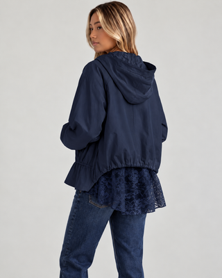Thea Lace Rain Jacket 'Navy'