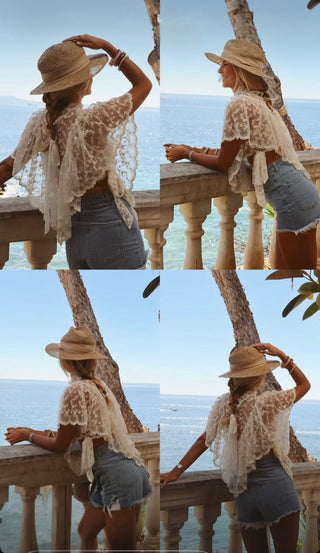 Cherie Lace Blouse 'Oatmeal'