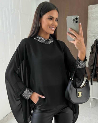 Haley chiffon ‘black / silver’