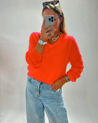 Betsy Alpaca Knit ‘Coral’