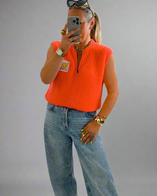 Cara Neon Knit ‘Neon Coral’