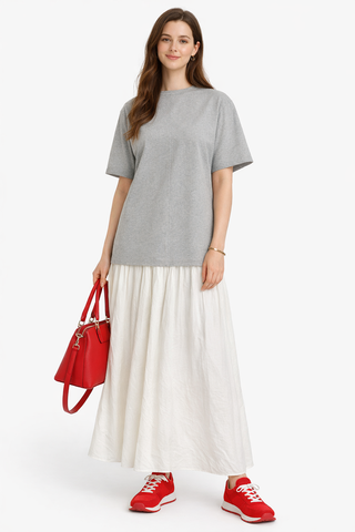 Shiv Dress  ' Grey / white '