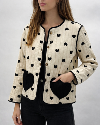 Amore Light Padded Jacket 'Cream & Black'