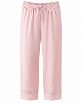 Jamile Satin Lace Trousers 'Baby Pink' NEW COLLECTION