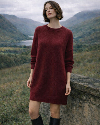Millie Wool Knit Dress 'Merlot'