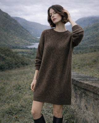 Millie Wool Knit Dress 'Mocha Brown'