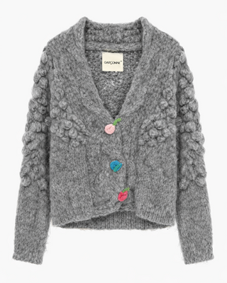 Abbie Hand Knitted Cardigan 'Grey'