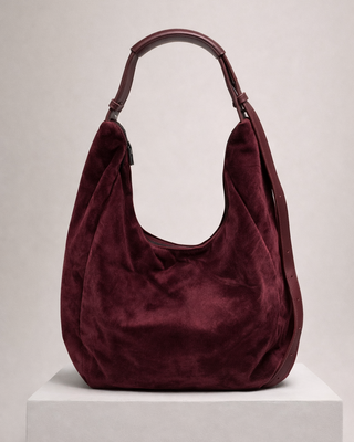 Corine Suedette Handbag 'Burgundy'