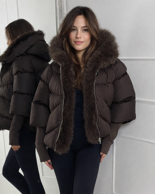 Carmen Luxury Puffa Jacket 'Choco Brown'