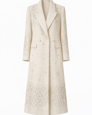 Evangeline Embellished Coat 'Cream'