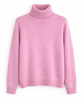 Tally Polo Neck Jumper 'Baby Pink'