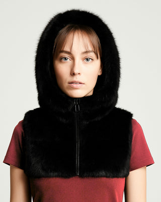 Hooded Fur Accessory 'Black'