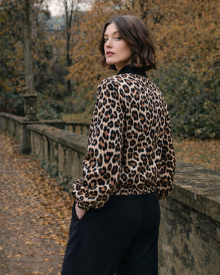 Amelia Bomber Jacket 'Leopard Print'