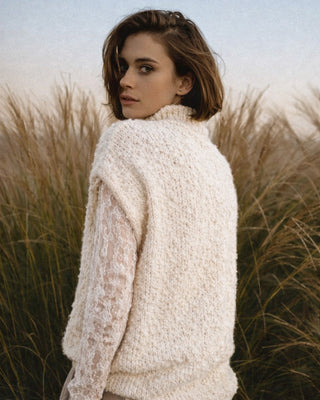 Pippa Lace Insert Knit Jumper 'Cream'