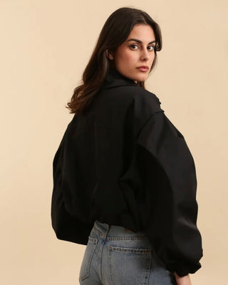 Margot Cropped Trench Jacket 'Black'
