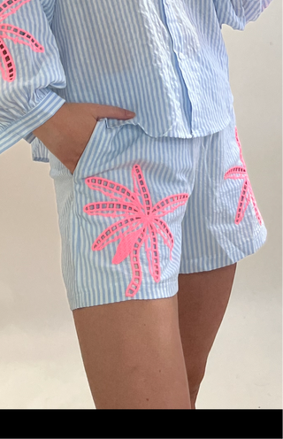 Thalia II Striped Shorts 'White/Blue/Pink'
