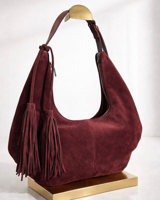 Cora Suedette Handbag 'Burgundy'